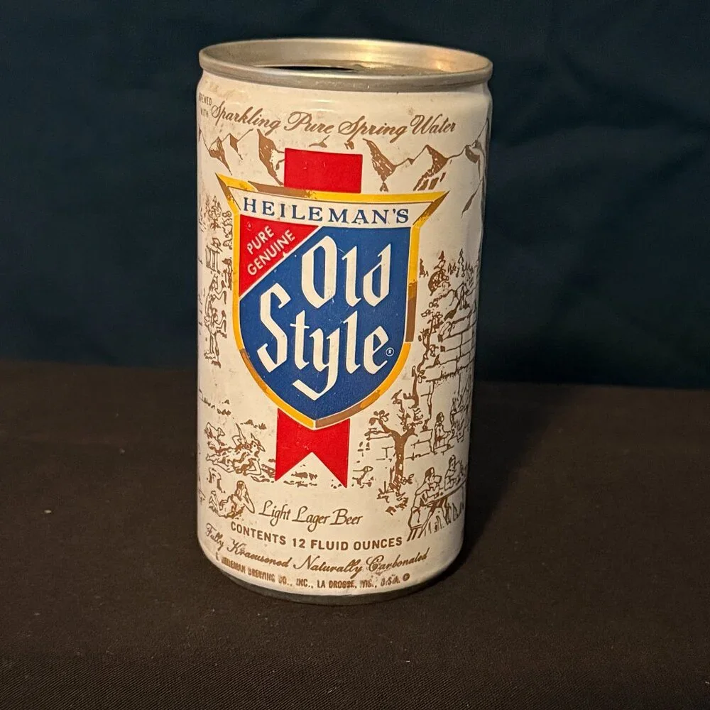 Heileman's Old Style Light Lager vintage beer can